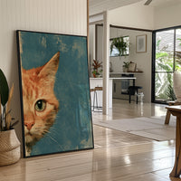 Ginger Cat Half Face Study