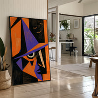 Cubist Witch Face Halloween