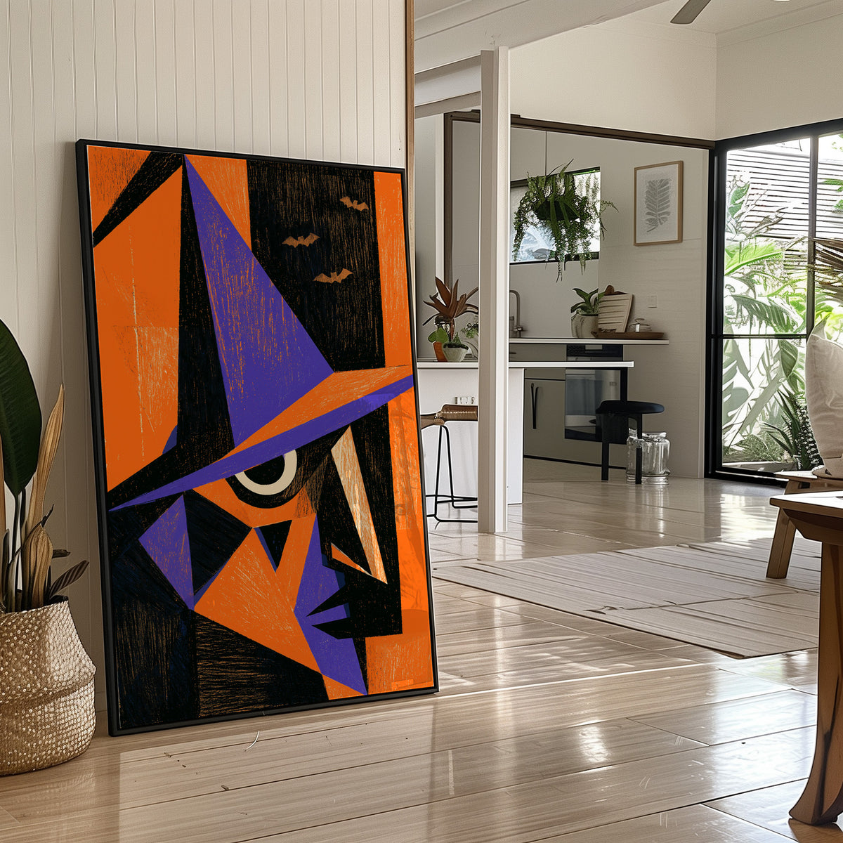 Cubist Witch Face Halloween