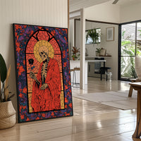 Skeleton Saint Stained Glass
