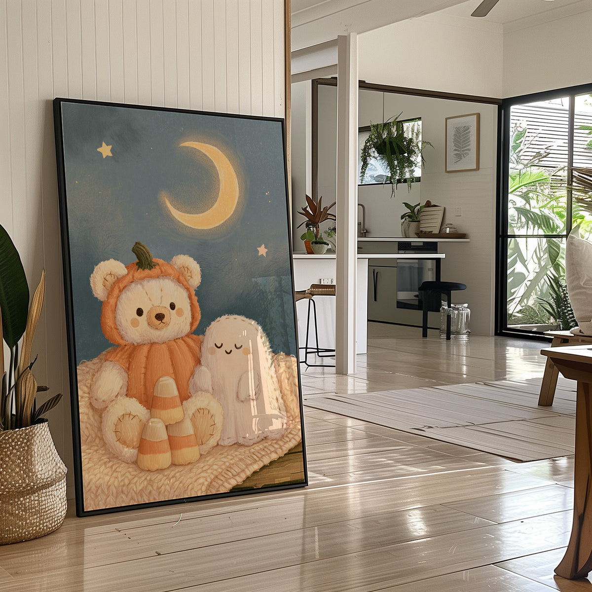 Cozy Bear Ghost Plushie Duo