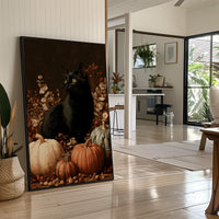Black Cat and the Heirloom Pumpkins