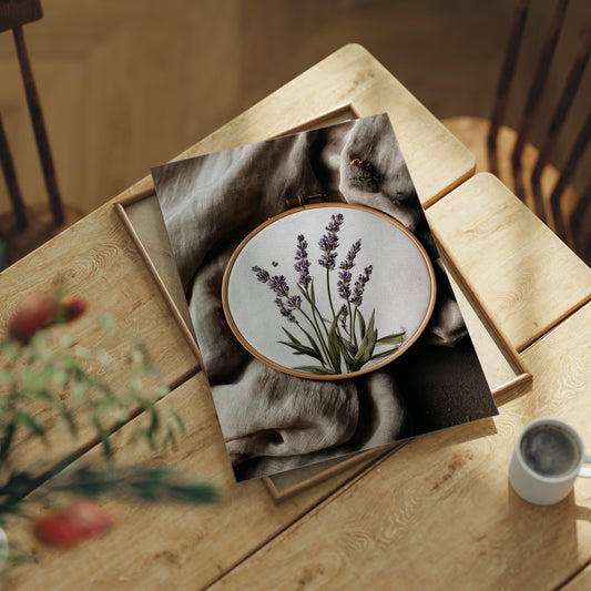 Lavender Stitched on Quiet Cloth