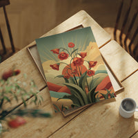 Red Blooms Before the Setting Sun