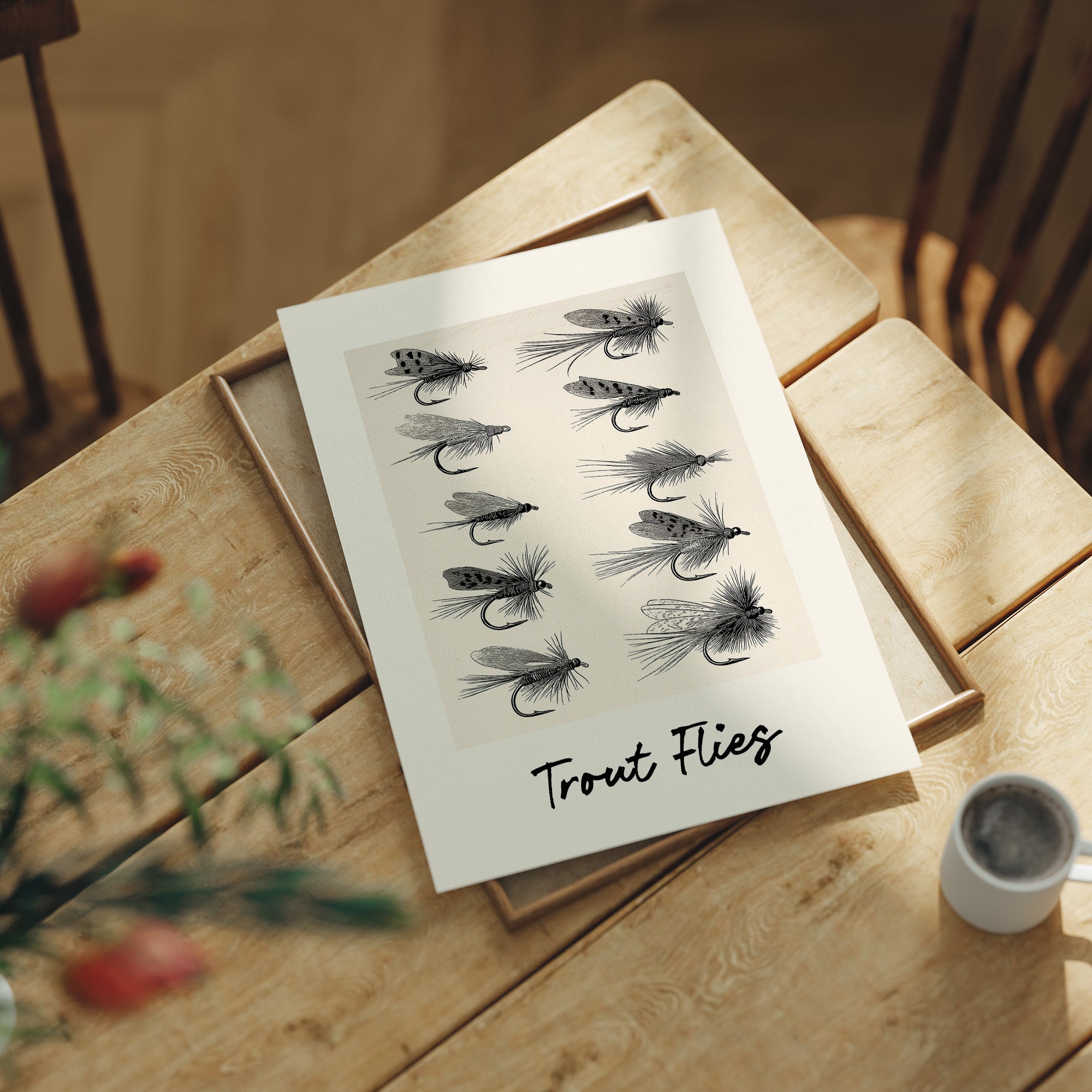 Trout Flies, Ten on the Page