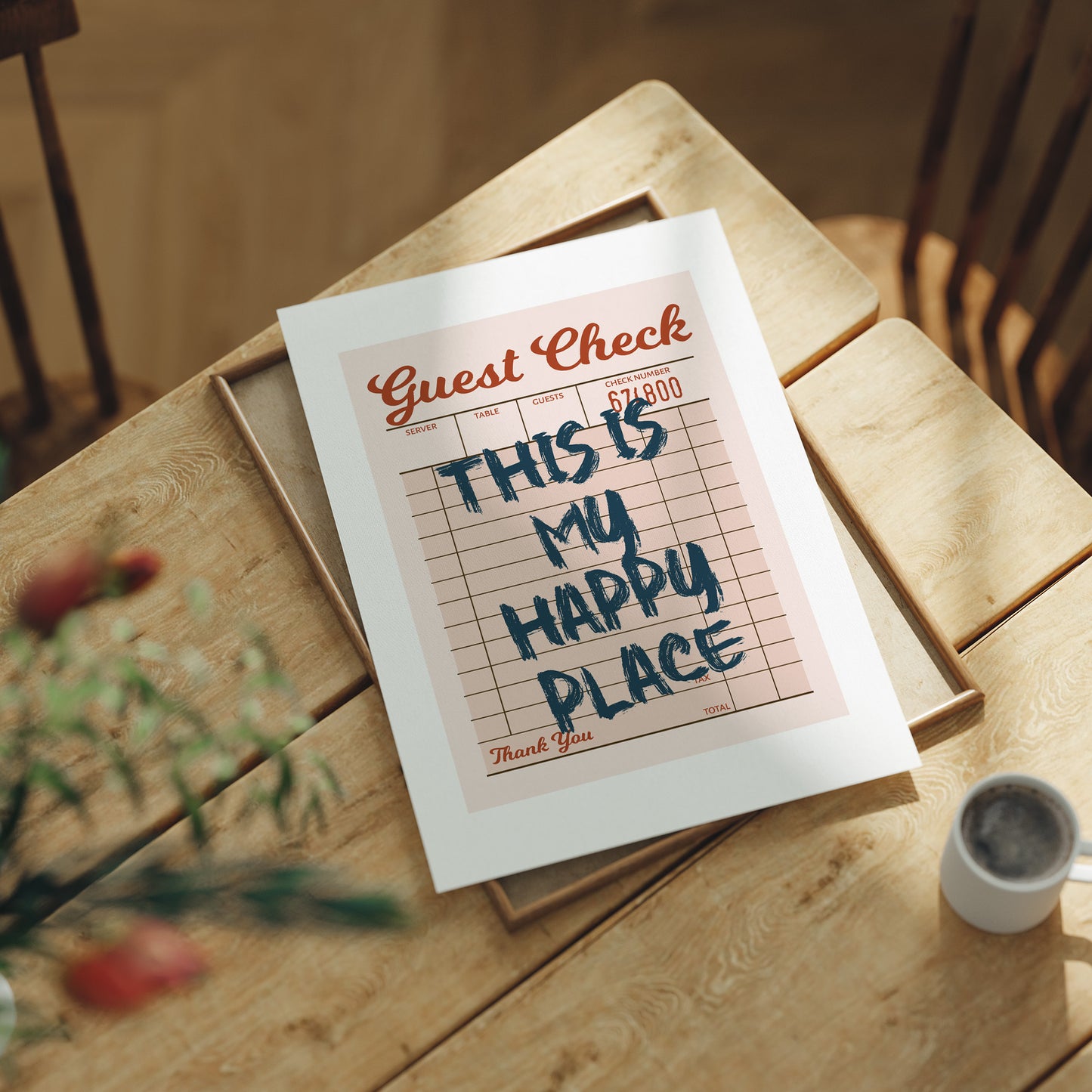 Check, Please — I'm Staying