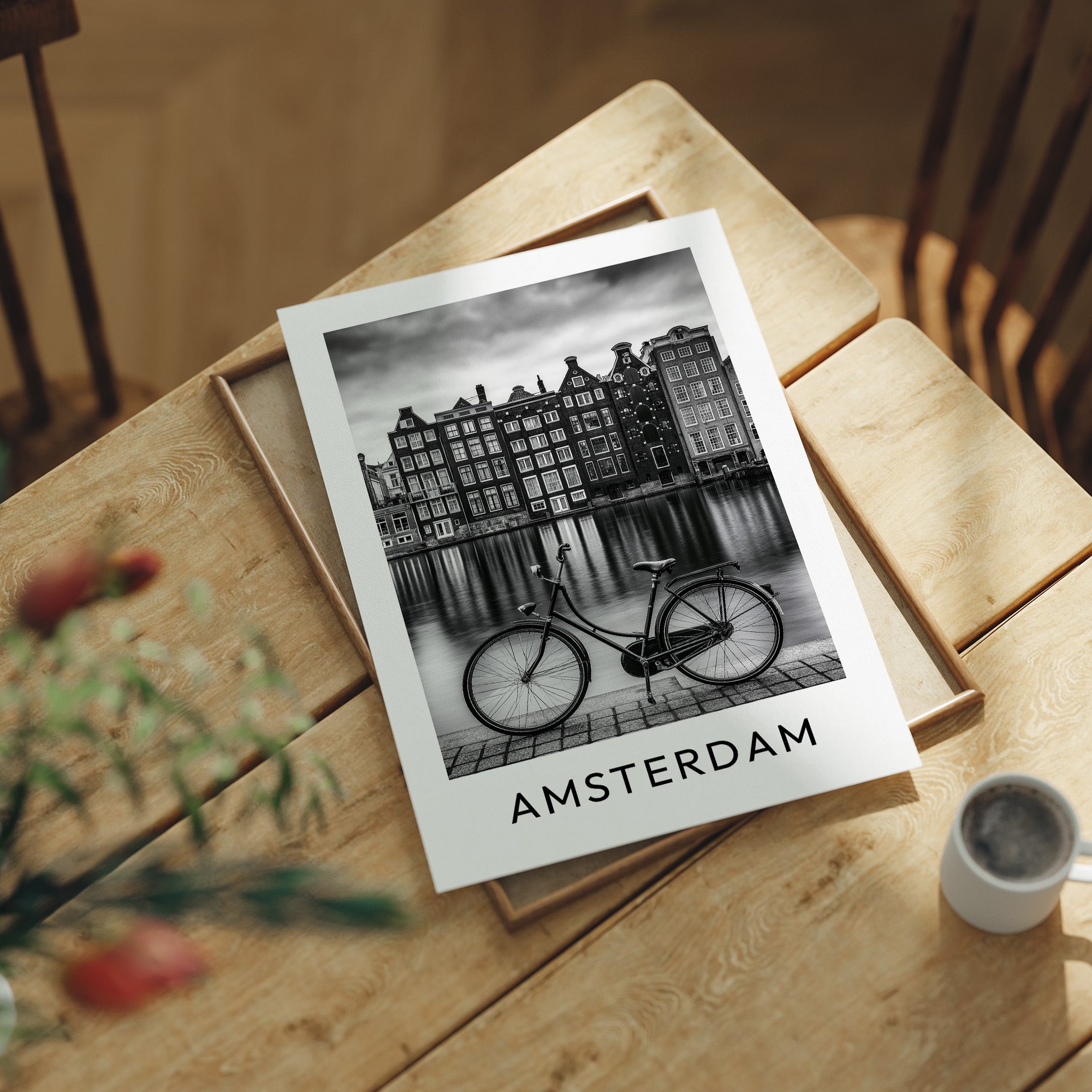 Bicycle By The Canal Houses