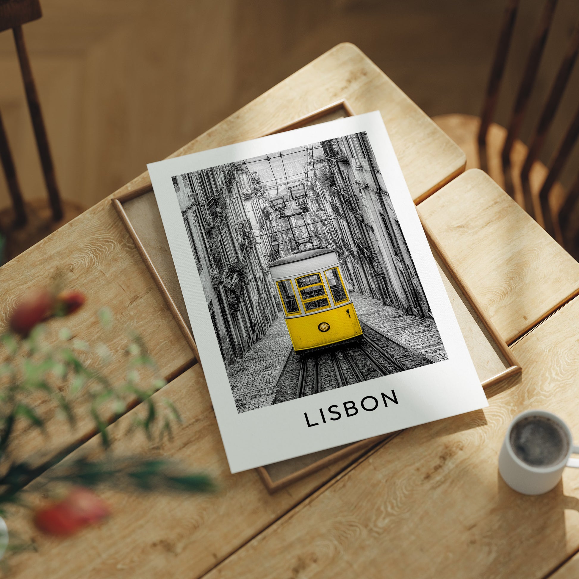 Bica Tram, Yellow on Grey