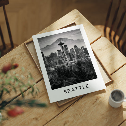 Space Needle, Mountain Backdrop