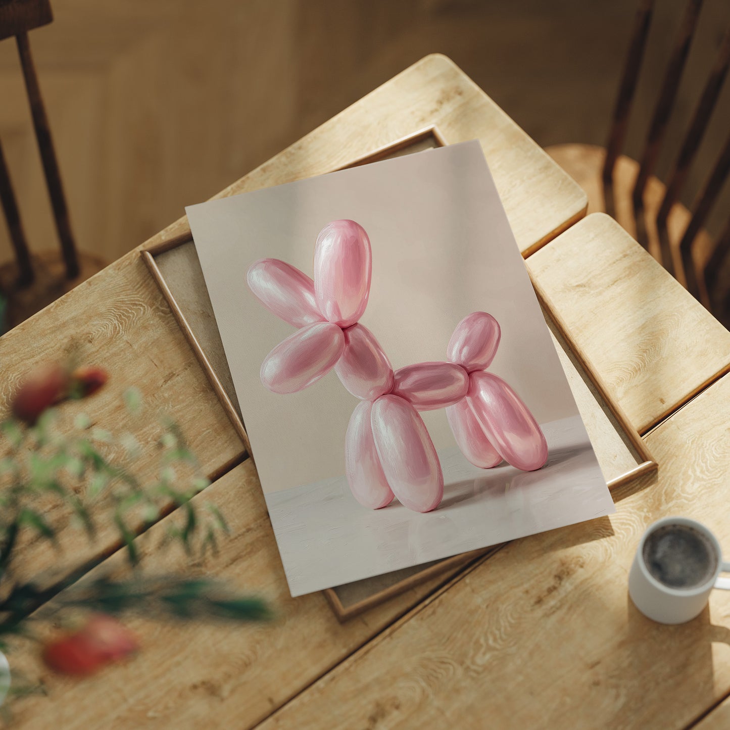 Pink Balloon Pup, Frozen Shine