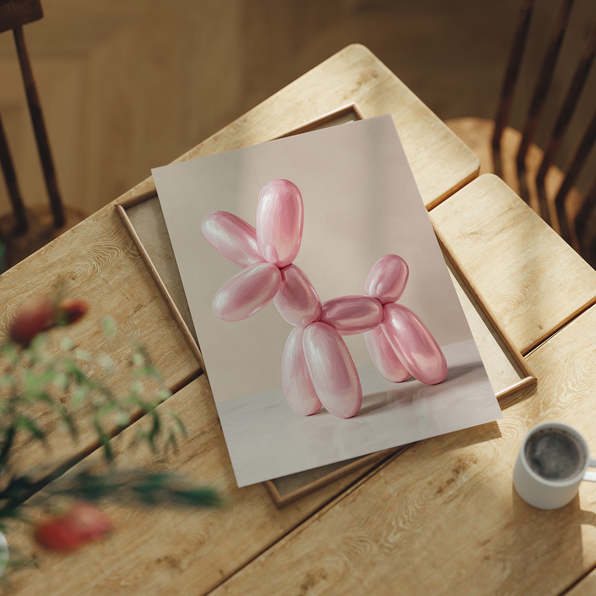 Pink Balloon Pup, Frozen Shine