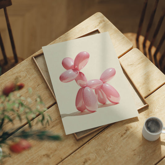 Balloon Pup, Etched in Pink