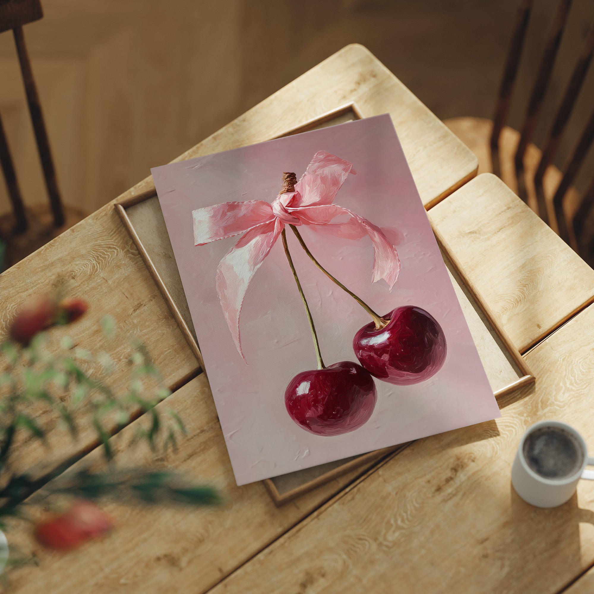 Cherries, Bow-Tied and Blushing