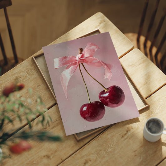 Cherries, Bow-Tied and Blushing