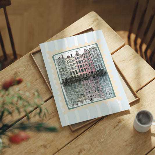 Amsterdam Gables, Stamped in Pastel