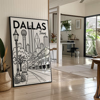 Dallas, Streetlamp Sketch