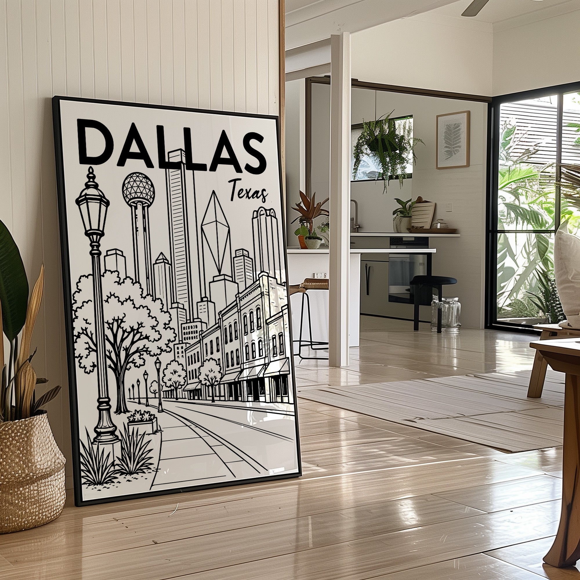 Dallas, Streetlamp Sketch