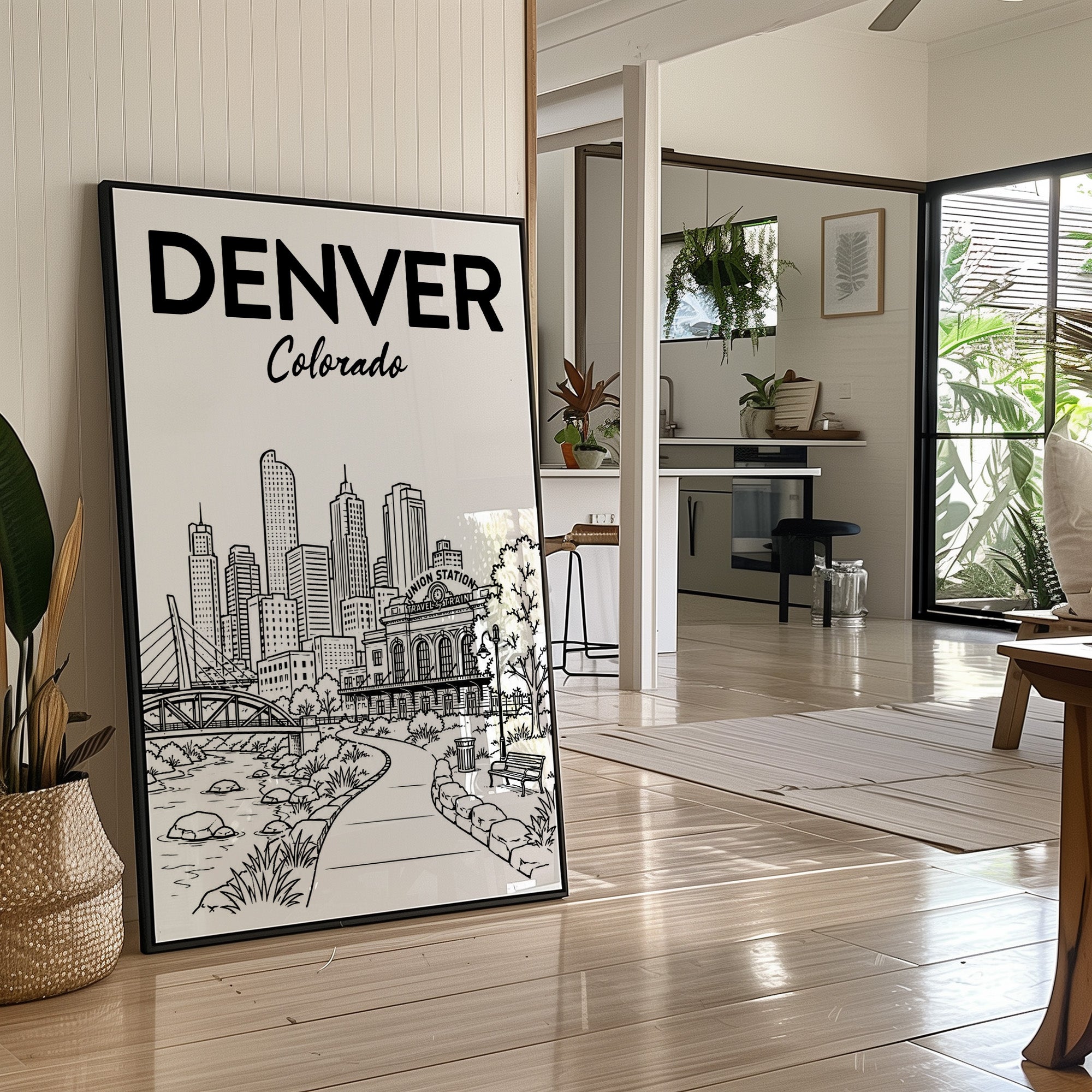 Denver, Union Station Line Art