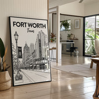 Fort Worth, Marquee Line Art