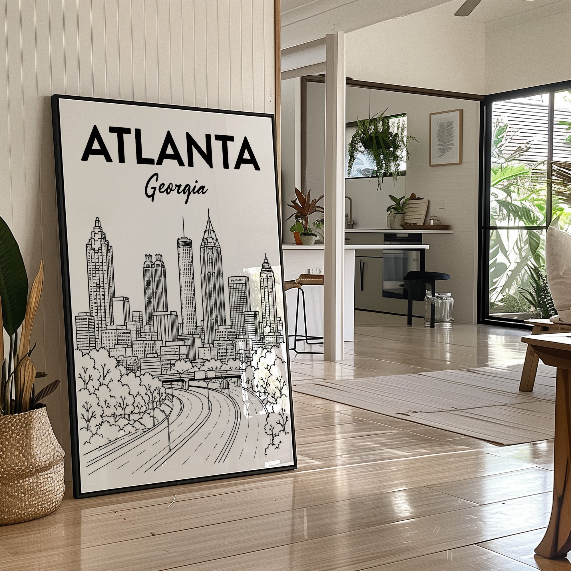 Atlanta, Highway Line Art
