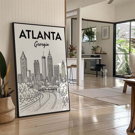 Atlanta, Highway Line Art