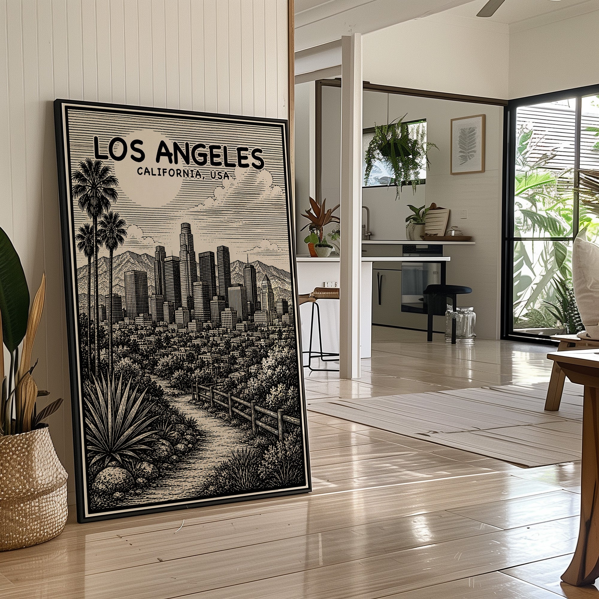 Los Angeles in Woodcut