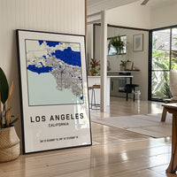 Los Angeles, Mapped in Navy & Gold