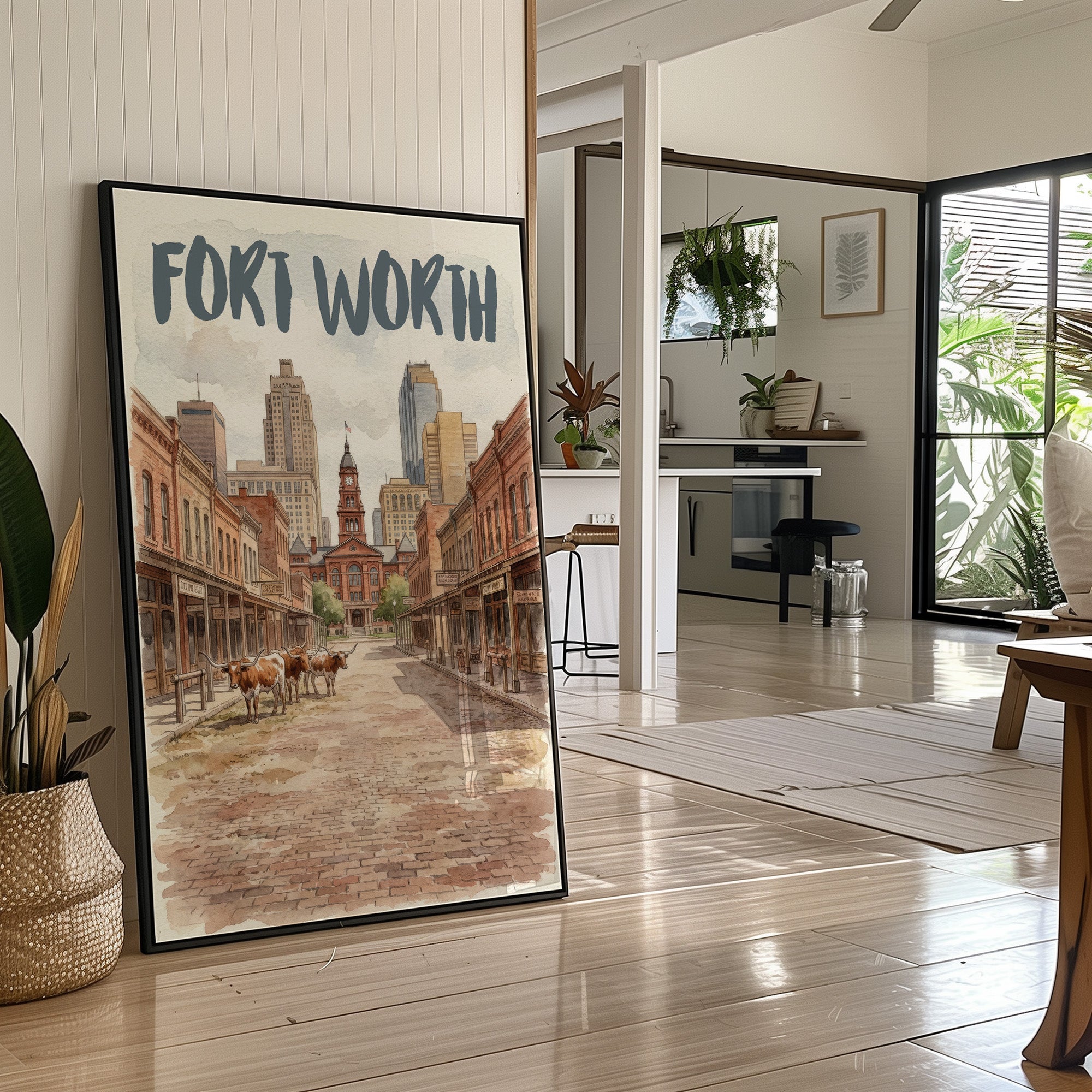 Fort Worth in Watercolor