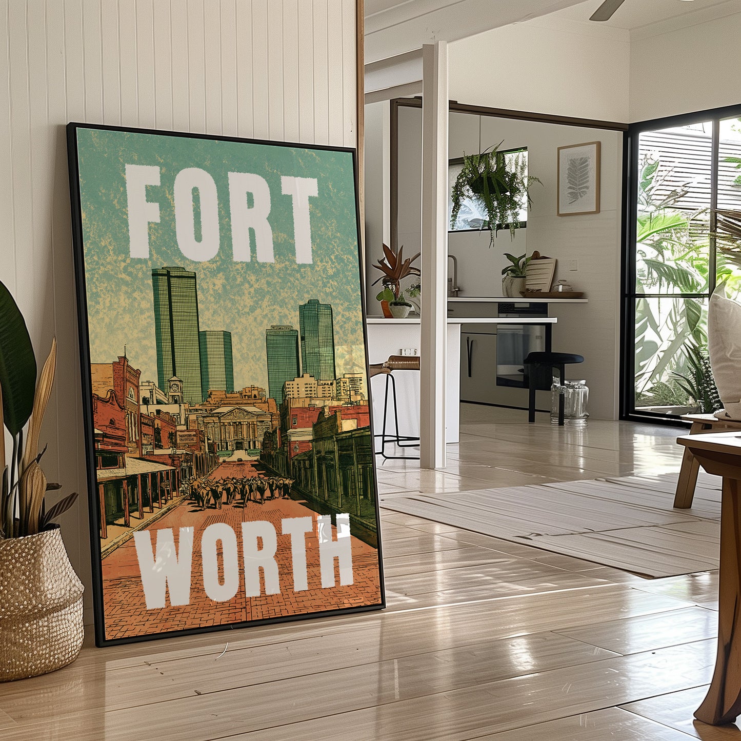 Fort Worth, Riso Print