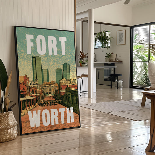 Fort Worth, Riso Print
