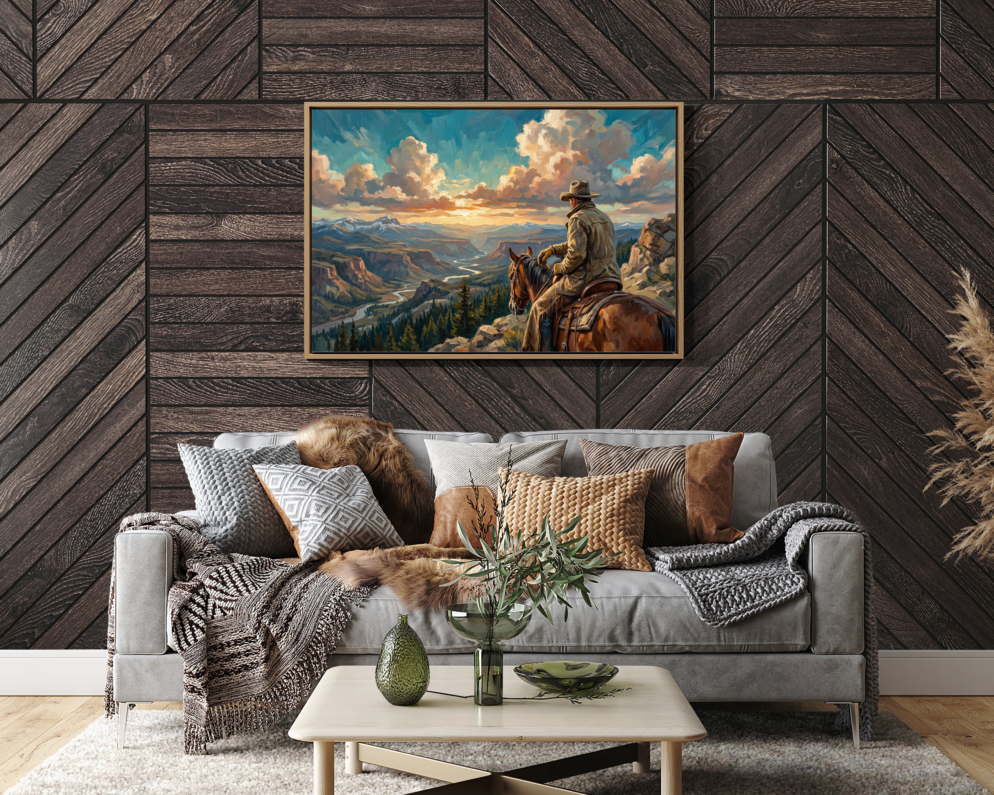 Cowboy Overlooking the Valley