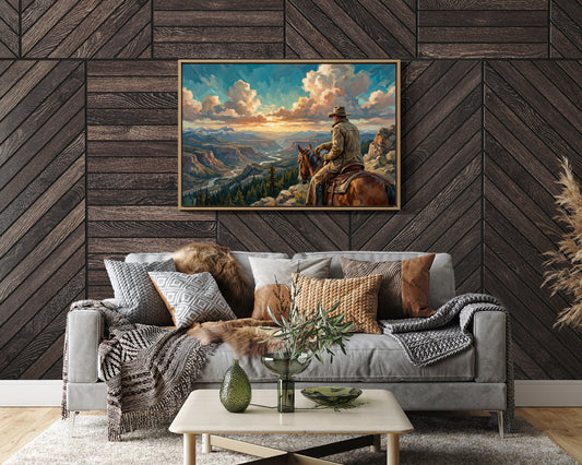 Cowboy Overlooking the Valley