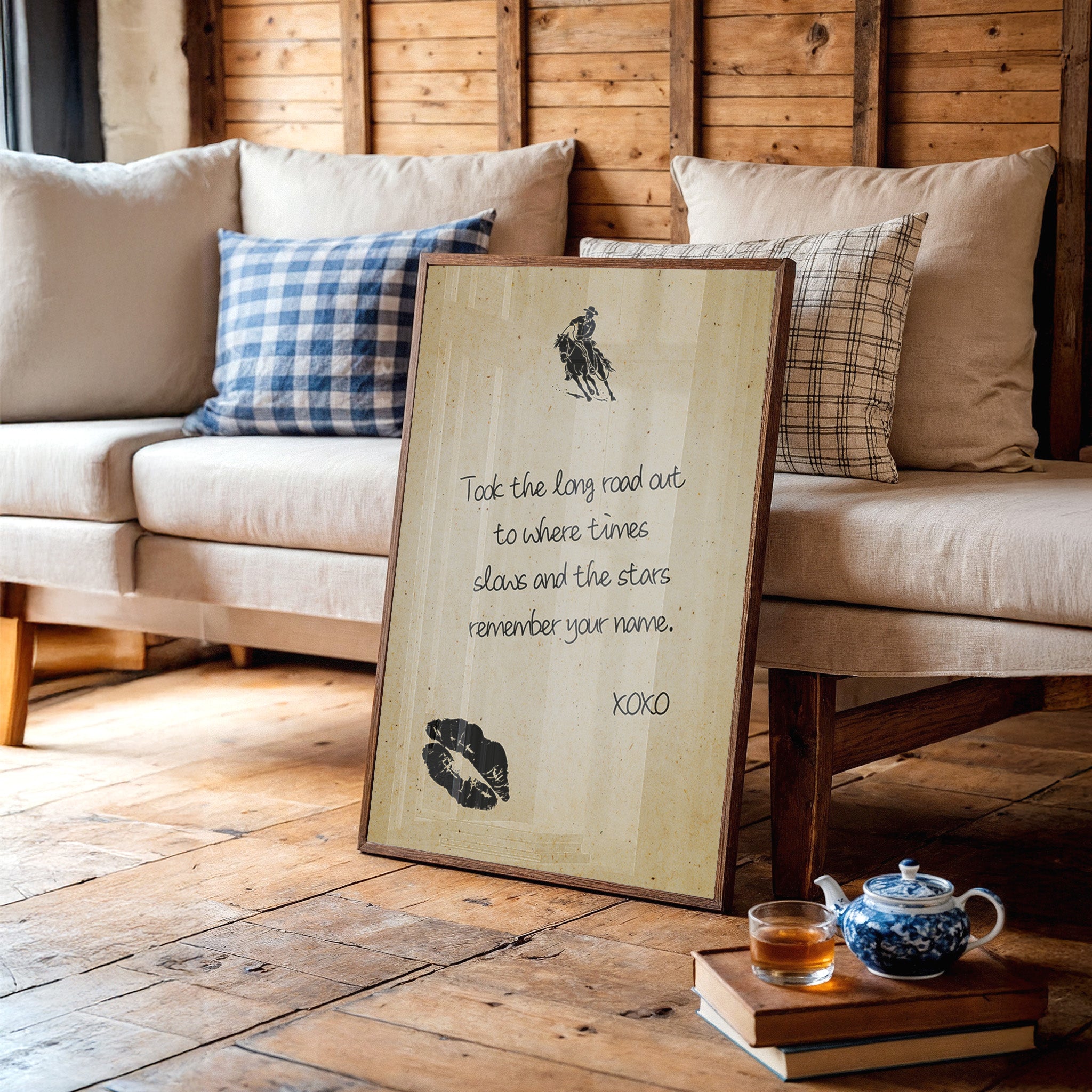 Took the Long Road Out — Cowboy Love Letter Print