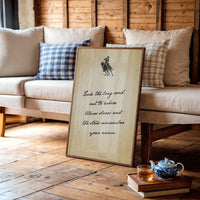 Took the Long Road Out — Classic Cowboy Script Print