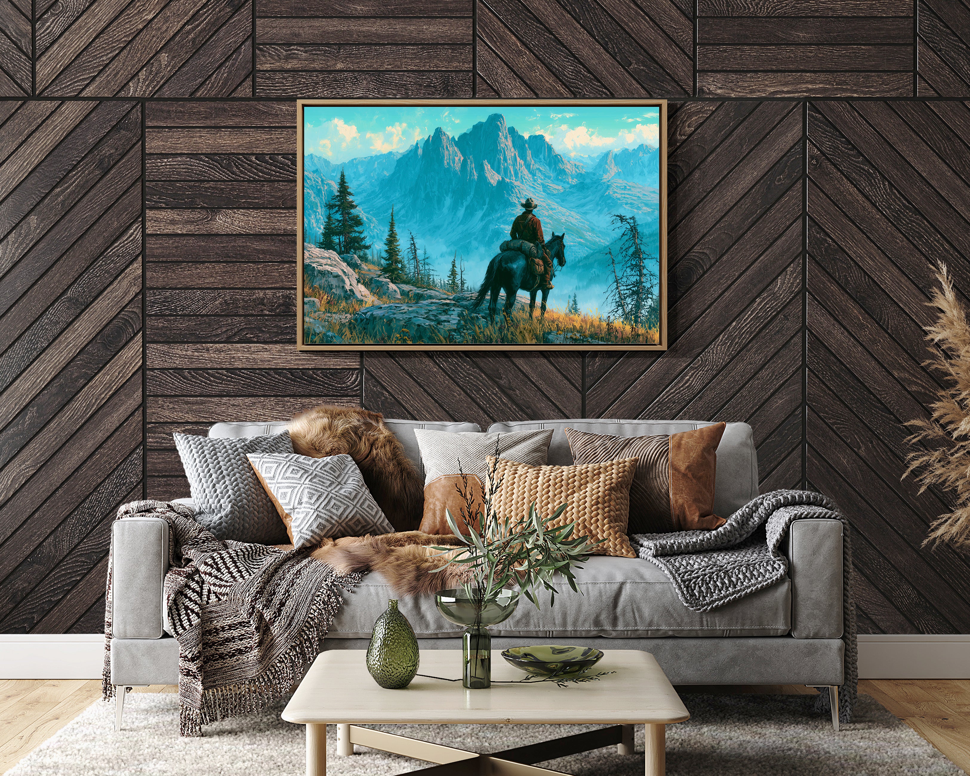 Solitary Ranger in Turquoise Peaks