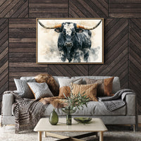 Longhorn Watercolor Portrait