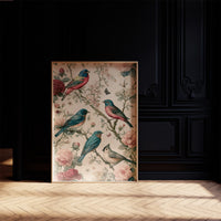 Songbirds and Roses — Vintage Chinoiserie Bird Print