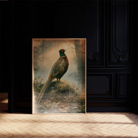 Pheasant at Dawn — Golden Mist Autumn Painting