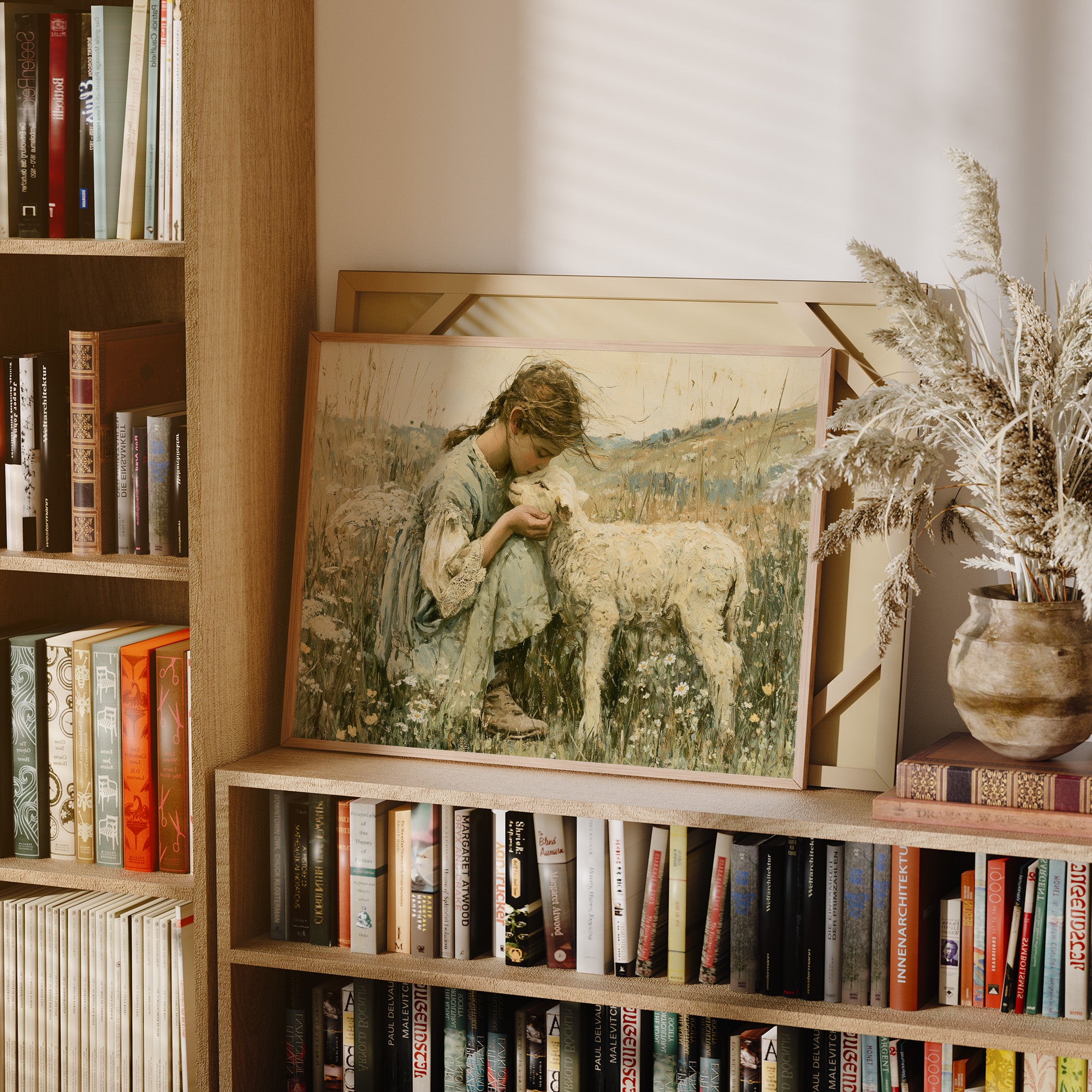 A Girl and Her Lamb