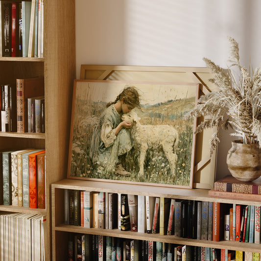 A Girl and Her Lamb