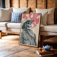 The Last Cowboy — Profile Skeleton Engraving Print