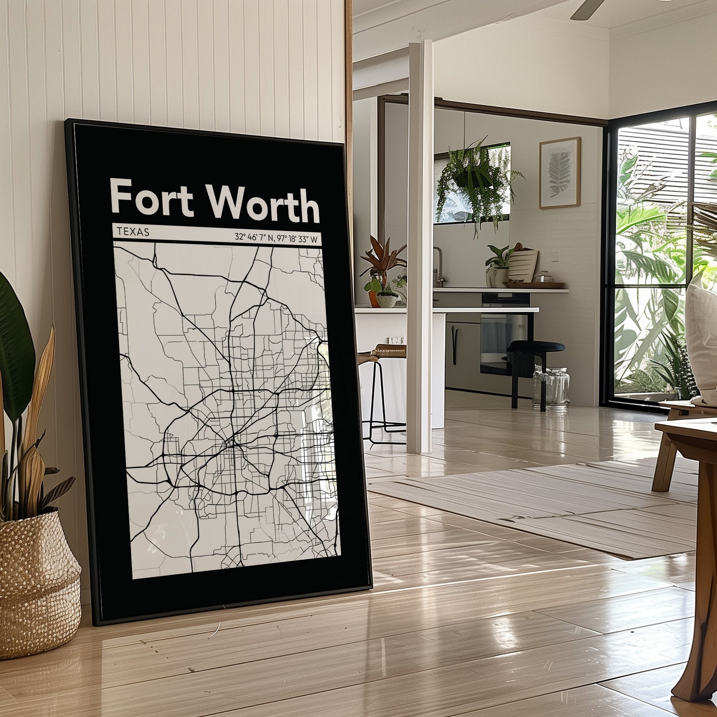 Fort Worth, Mapped in Black