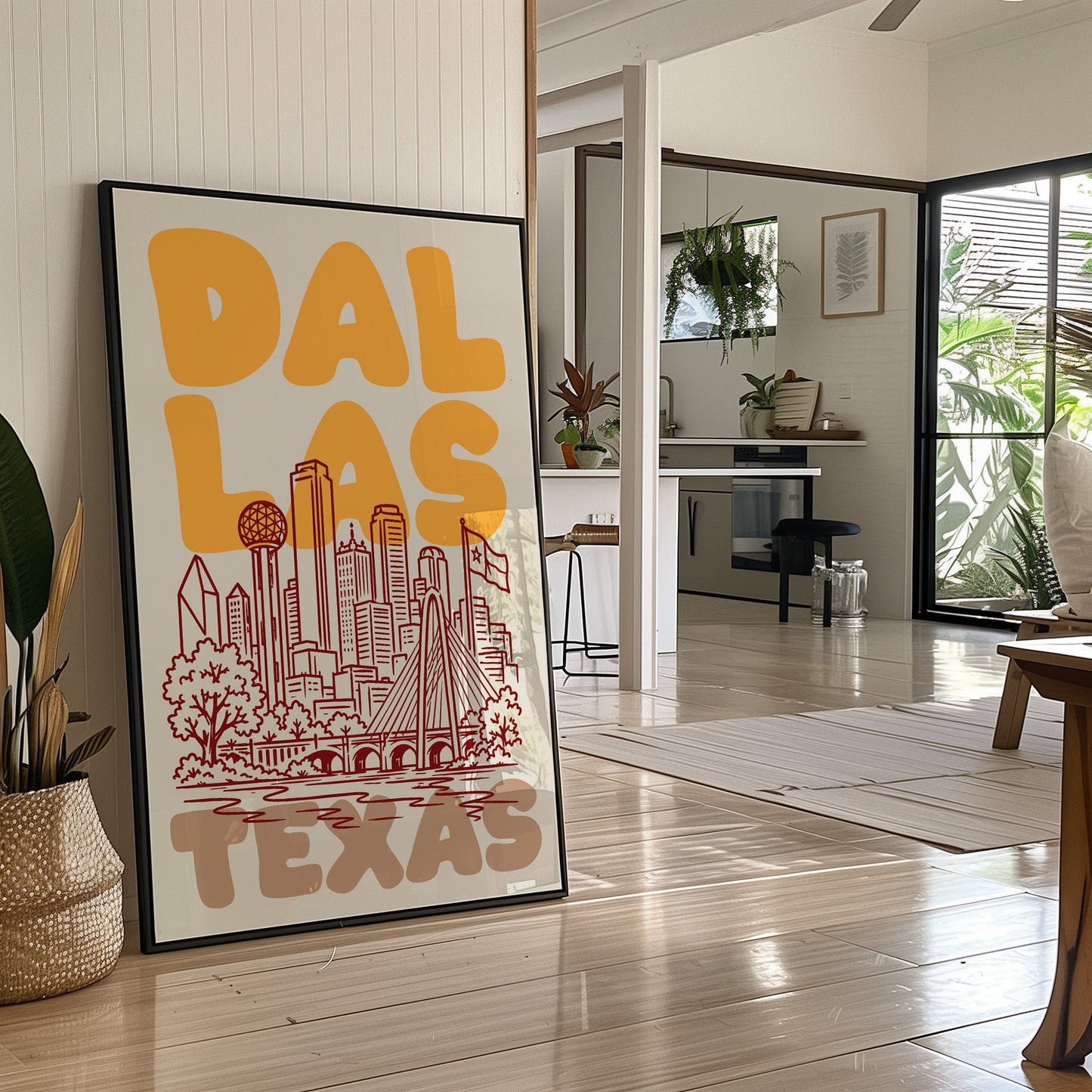 Dallas, Bubble Letter Skyline