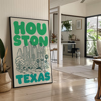Houston, Bubble Letter Skyline