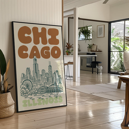 Chicago, Bubble Letter Skyline