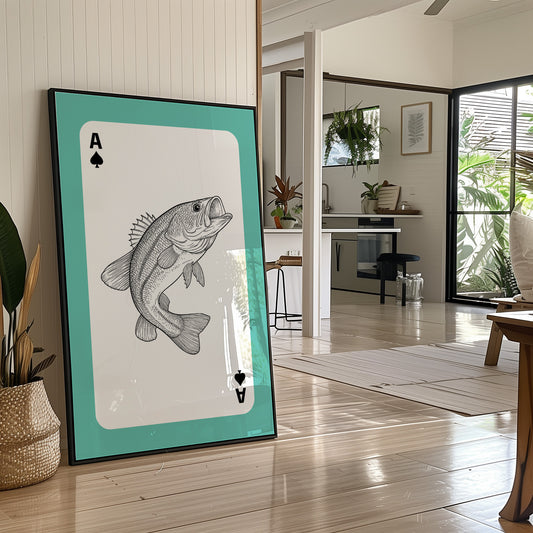 Ace of Bass — Playing Card Wildlife Print