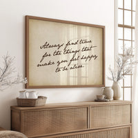 Handwritten Reminder to Live
