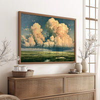 Peach Cloud Over the Marsh