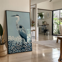 Heron in the Dappled Blue