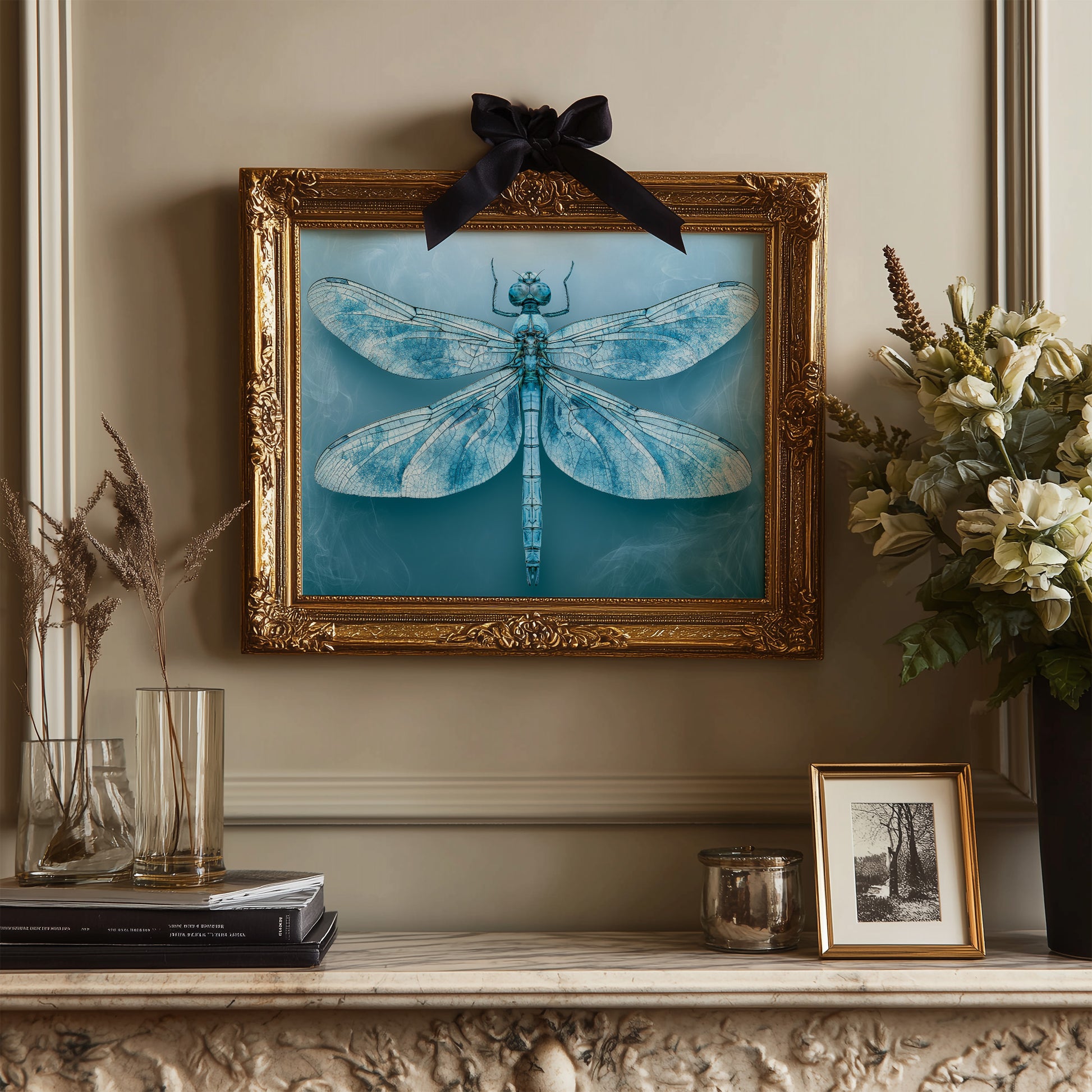 Frost-Blue Dragonfly Study
